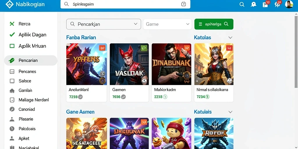 Tampilan karakter yang beragam dan menarik.